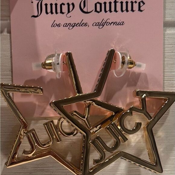 Juicy Couture Gold Star-Shaped Earrings - Picture 1 of 3